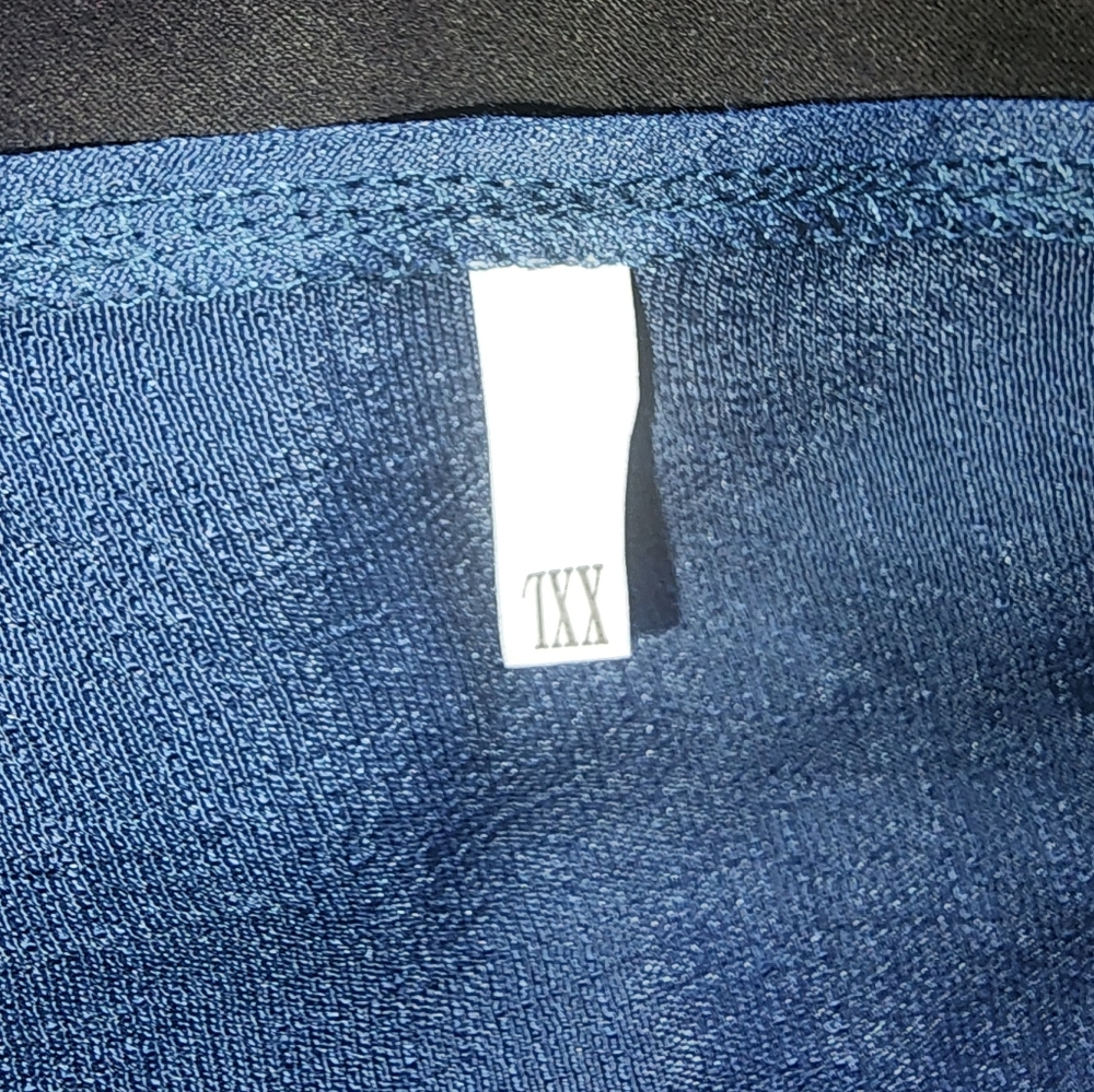 XXL blue batwing peasant top NWOT - Picture 4 of 4